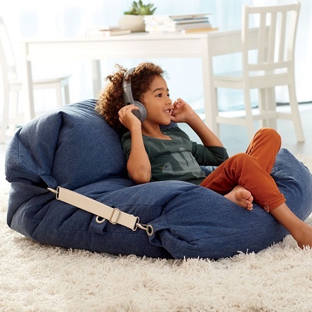 Child Sitting In Bean Bag